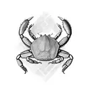crab with lizard  tattoo design idea