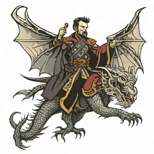 francis drake dragon flying tattoo design idea