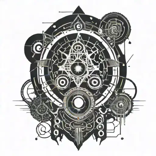 discrete and small tattoo with roots, spines, spirals and stripes in tim burton style. tattoo design idea