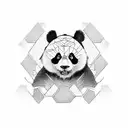 panda samurai tattoo design idea