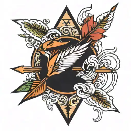 arrow pointing south East  san Diego   tattoo design idea