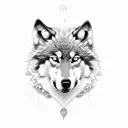 wolf with soul  tattoo design idea