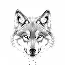 wolf with soul  tattoo design idea