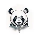 samurai panda tattoo design idea