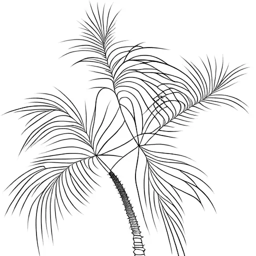 Palm Tree and Willow Tree tattoo design idea