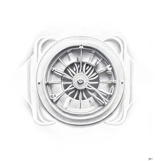 roaing boat tattoo design idea