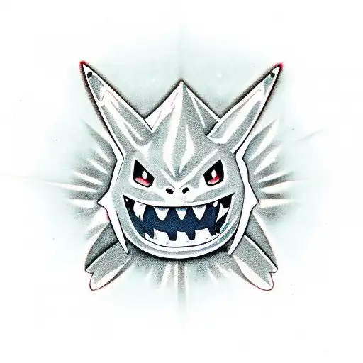  Pokemon Gengar and Bulbasaur, with the gamer's username incorporated into the design tattoo design idea
