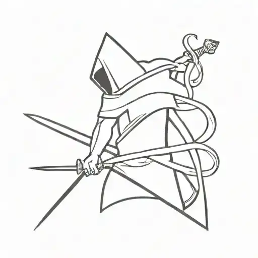 executioner letter tattoo design idea