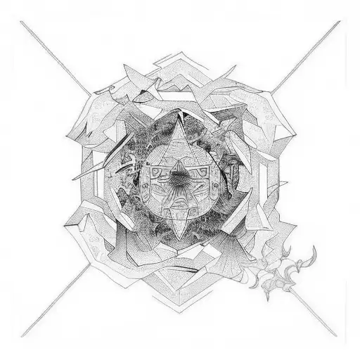 Tattoo linework combines meaning in the fields of video editing, cooking, technology, philosophy and psychology tattoo design idea