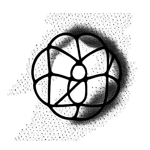 energy atom tattoo design idea