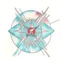 energy atom tattoo design idea