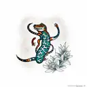 leopard gecko tattoo design idea