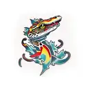 leopard gecko tattoo design idea