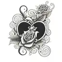 the word grandmas boy with flowers and hearts arownd it tattoo design idea