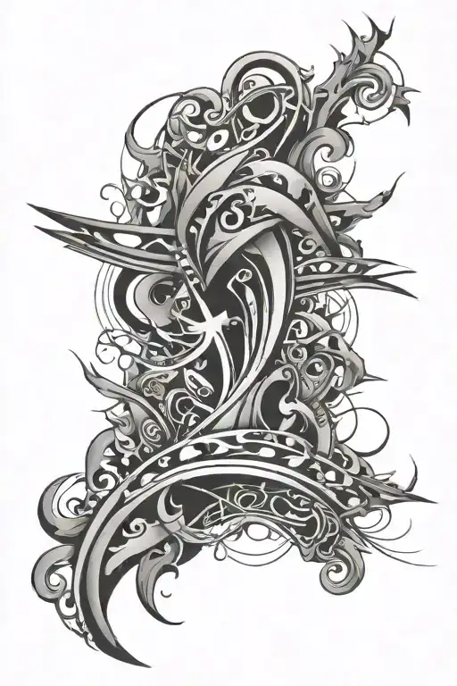 abstract crenshaw tattoo design idea