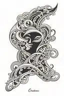 abstract crenshaw tattoo design idea