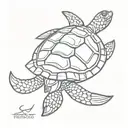 shellback turtle navy tattoo design idea
