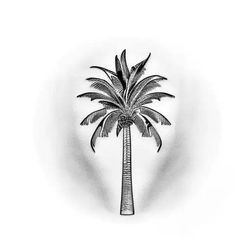 palm trees tattoo design idea
