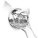 palm trees tattoo design idea