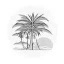 palm trees tattoo design idea