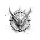 warrior shield tattoo design idea