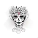 Catrina com dinheiro  tattoo design idea