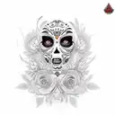 Catrina com dinheiro  tattoo design idea
