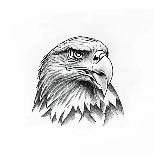 bald eagle for sleeve  tattoo design idea
