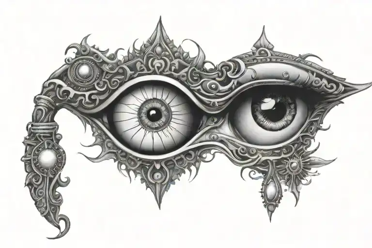 shiva third eye as universe inside tattoo design idea