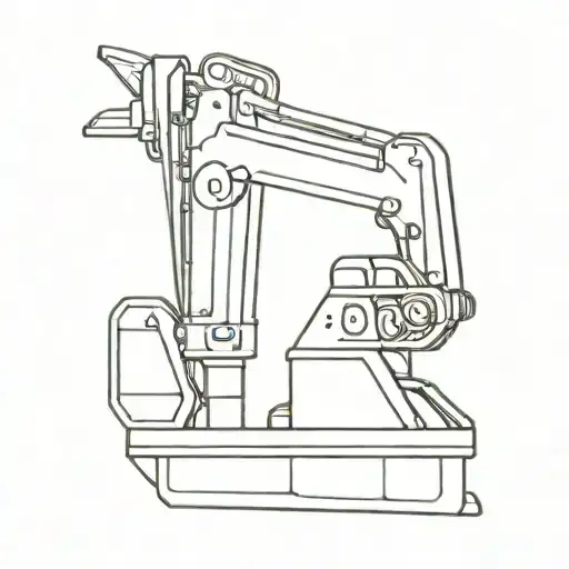 concrete pump tattoo design idea