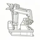 concrete pump tattoo design idea