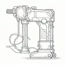 concrete pump tattoo design idea