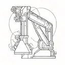 concrete pump tattoo design idea