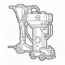 concrete pump tattoo design idea