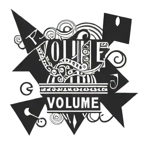 Letters that say "Volume is King" tattoo design idea