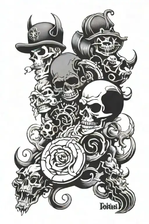 Collage Five Finger Death Punch Volbeat Stone Sour  tattoo design idea
