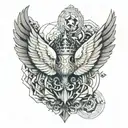 wings crown  tattoo design idea