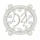 Mirrored number 2's tattoo design idea