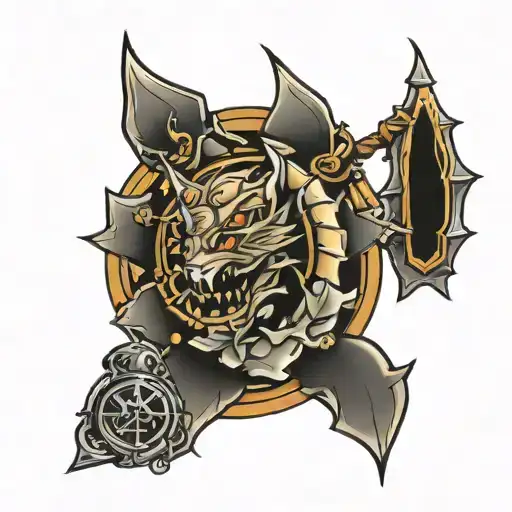 trap tattoo design idea