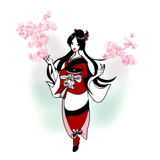 Geisha tattoo design idea