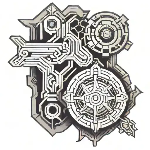 A wood carving inspired tattoo design symbolizing forging and woodworking skills tattoo design idea