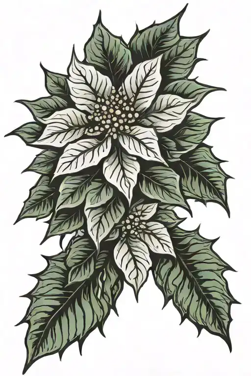 Poinsettia tattoo design idea