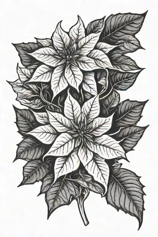 Poinsettia tattoo design idea