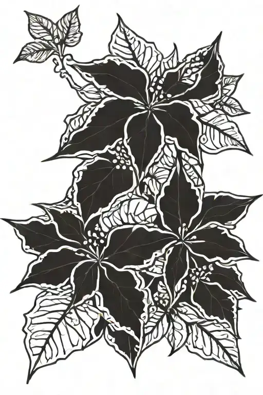 poinsettia tattoo design idea
