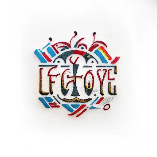 A traditional tattoo of a graffiti tag with hidden chili motifs representing the client's love for spicy food and street art tattoo design idea