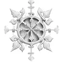 An anchor adorned with skiis and snowflakes tattoo design idea