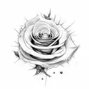 ripped forearm bones roses tattoo design idea