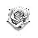 ripped forearm bones roses tattoo design idea