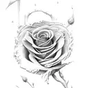 ripped forearm bones roses tattoo design idea