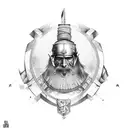 scottish warrior  tattoo design idea